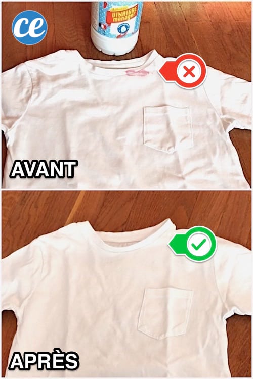 Comment retirer une tache de rouge à lèvres sur un vêtement avec du vinaigre blanc