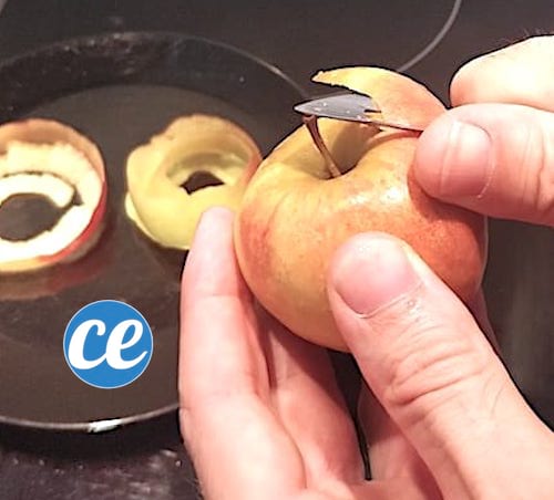comment éplucher les pomme sans couper l'épluchure