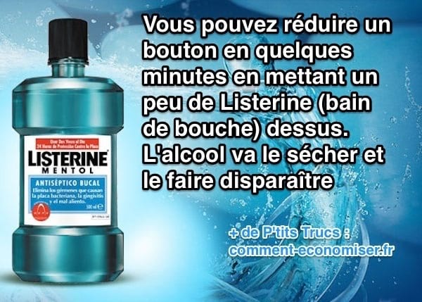 Comment faire disparaître un bouton en quelques heures