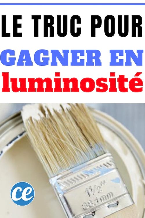 mettre de la peinture blanche fait gagner de la lumière