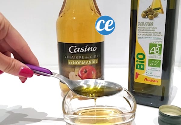 ingrédients sérum hydratant : vinaigre de cidre et huile d'olive