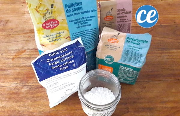 Ingrédients pour la poudre de lave vaisselle