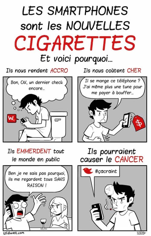 les smartphone sont de nouvelles cigarettes