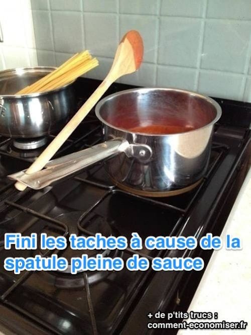 Eviter les taches de sauce à cause votre spatule