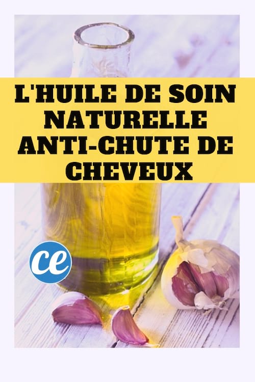 une huile de soin pour les cheveux qui tombent faite avec de l'huile d'olive et de l'ail