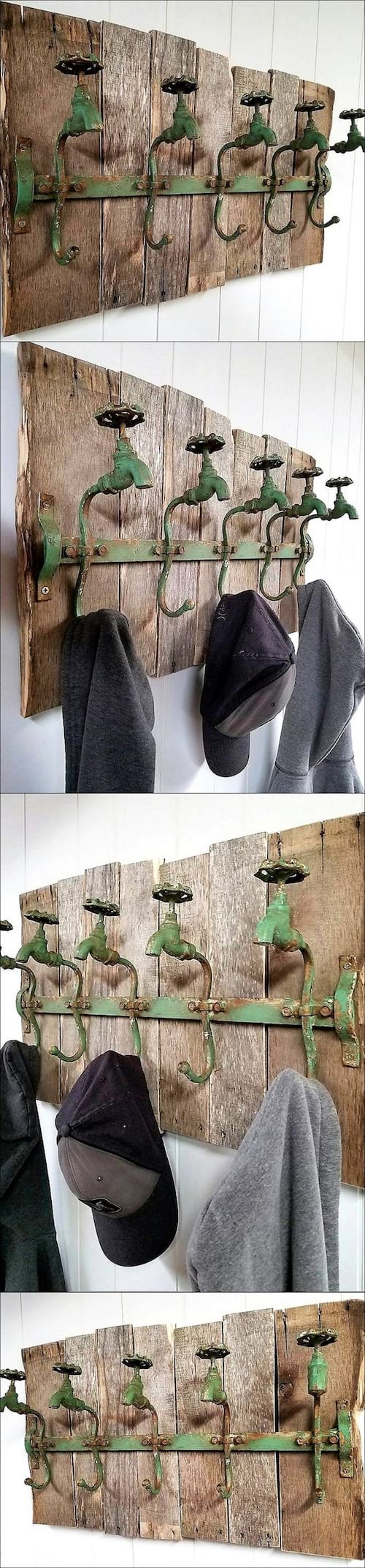porte-manteau avec support en bois