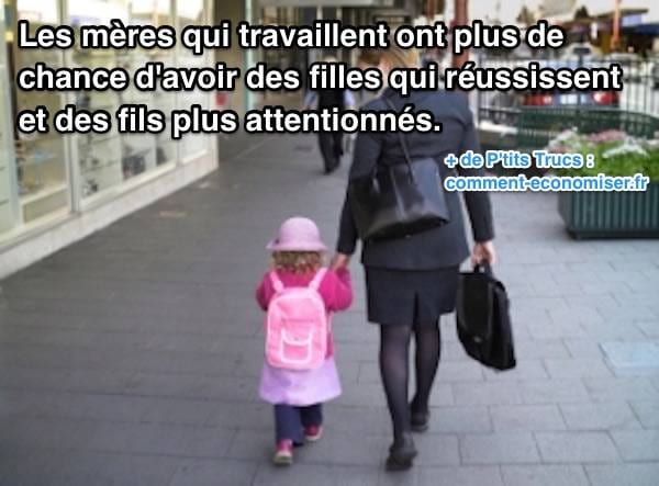 Avantages des mères qui travaillent au lieu d'être mère au foyer