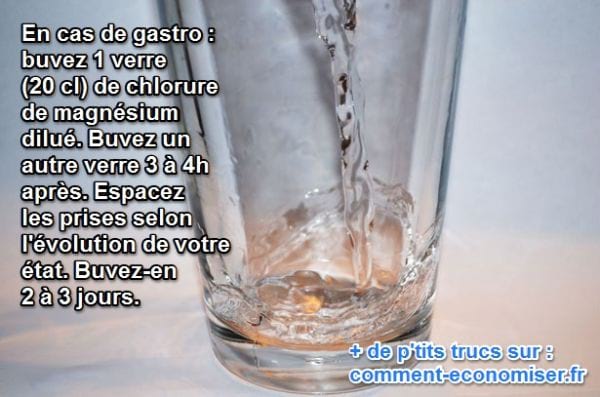 le chlorure de magnésium aide à soigner la gastro plus vite