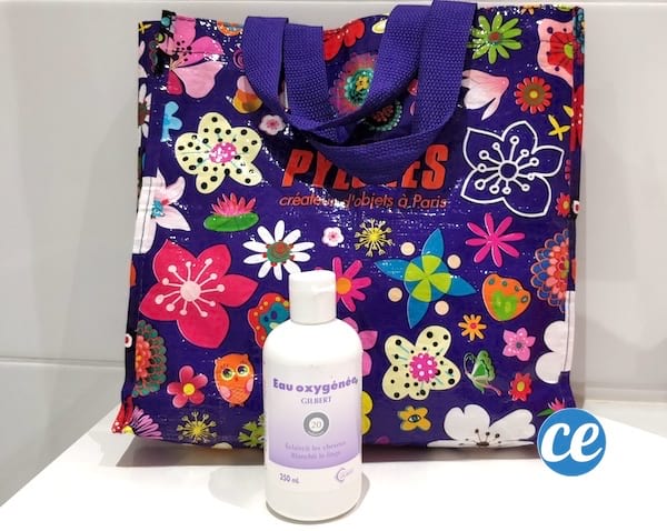 désinfecter sac course eau oxygénée