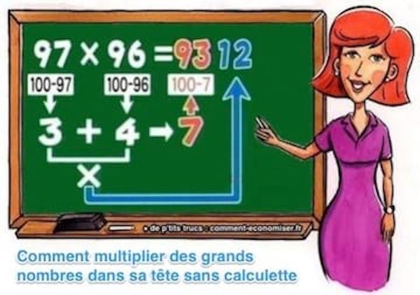 comment multiplier des grands nombres de tete