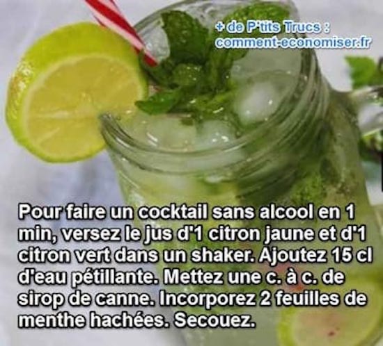 Facile Et Pas Cher Le Cocktail Sans Alcool Pret En 1 Min