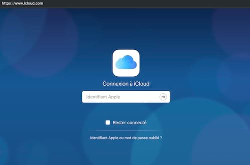 Connectez-vous à icloud avec votre compte