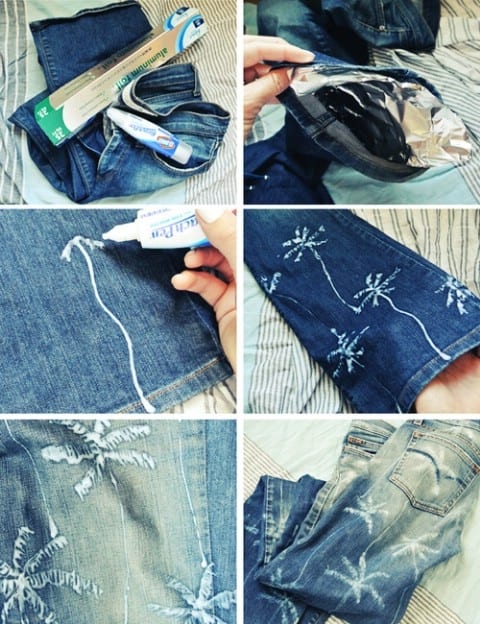 customiser une jean en le décolorant