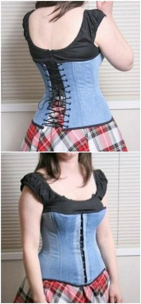 fabriquer un corset en jean