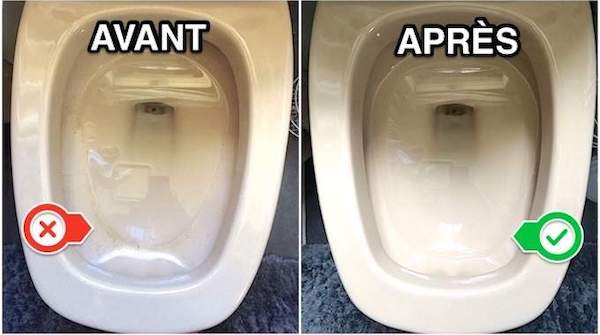 Le nettoyant fait maison 100% naturel pour nettoyer la cuvette des toilettes