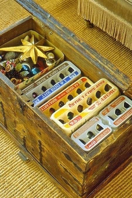 Rangement déco noel avec boite oeufs