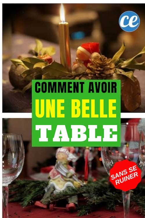 des idées pour faire une table décorée pour Noël pas chère