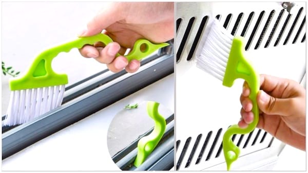 Utilisez cette brosse pour nettoyer les saletés tenaces des rails de fenêtres et de douche.