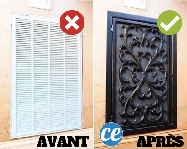 Déco DIY pour la maison : cachez les grilles d'aération inélégantes de simples paillassons en caoutchouc.