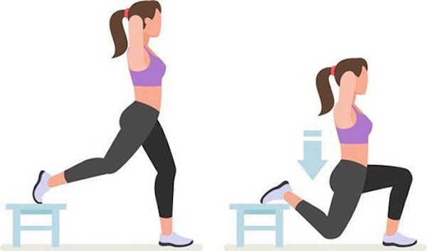 Faites l’exercice du squat bulgare pour tonifier et affiner les jambes.