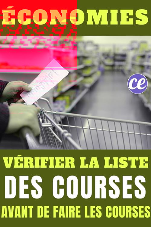 Faire la liste des courses pour faire des économies