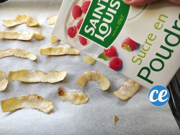 épluchures de pommes sucrées