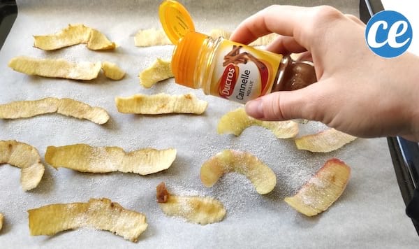 chips de pommes à lacannelle