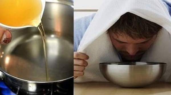 Inhalation au vinaigre de cidre pour se déboucher le nez