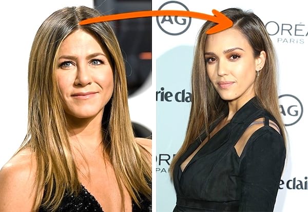 Changer la raie de côté : une astuce simple et efficace pour se laver les cheveux moins souvent.