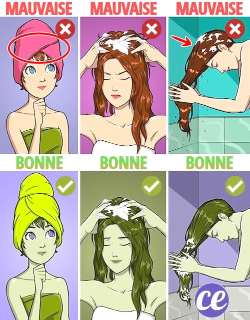 Connaître les bonnes manières de faire un shampooing est une astuce efficace pour se laver les cheveux moins souvent.