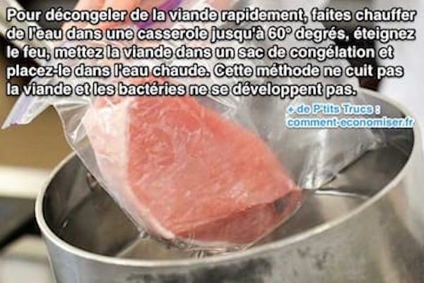 Comment décongeler de la viande rapidement