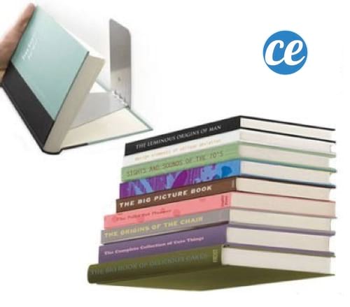 Livres transformés en étagères