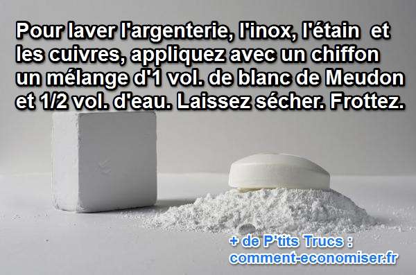 blanc de meudon pour nettoyer l'agenterie