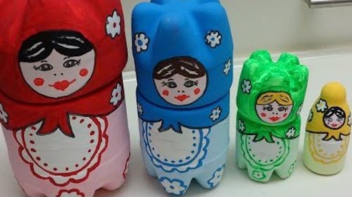 déco poupee russe bouteilles plastique
