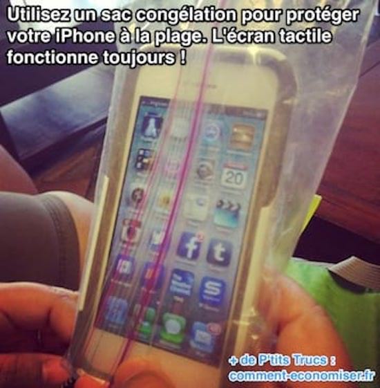 Protéger l'iphone quand vous êtes à la plage