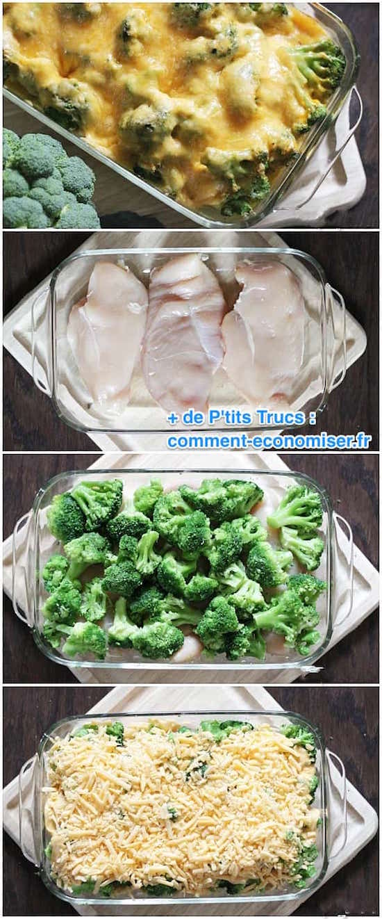les étapes pour faire un gratin poulet brocolis fromage