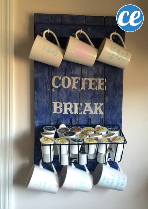 Tuto pour faire un rangement pour mugs et tasses en bois de palettes