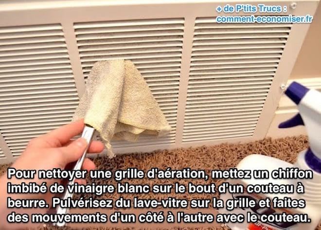 comment nettoyer les grilles d'aération