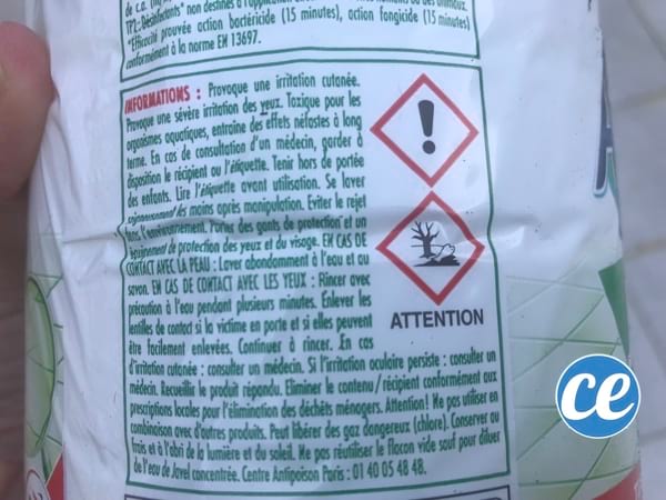 Les dangers de la javel