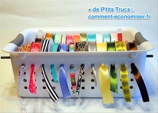 Rangement astucieux pour rubans