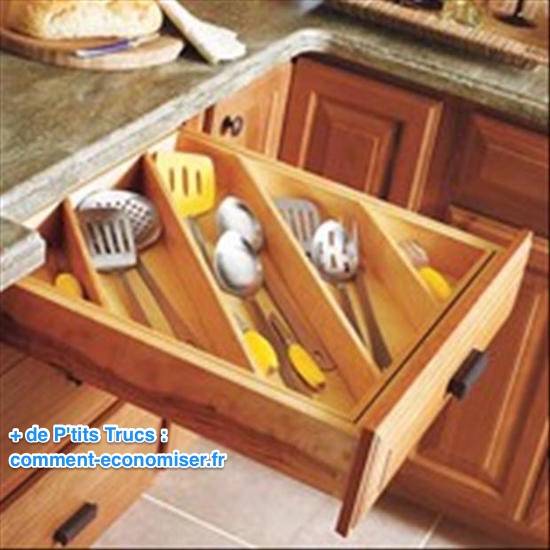 Rangement tiroir pour couverts