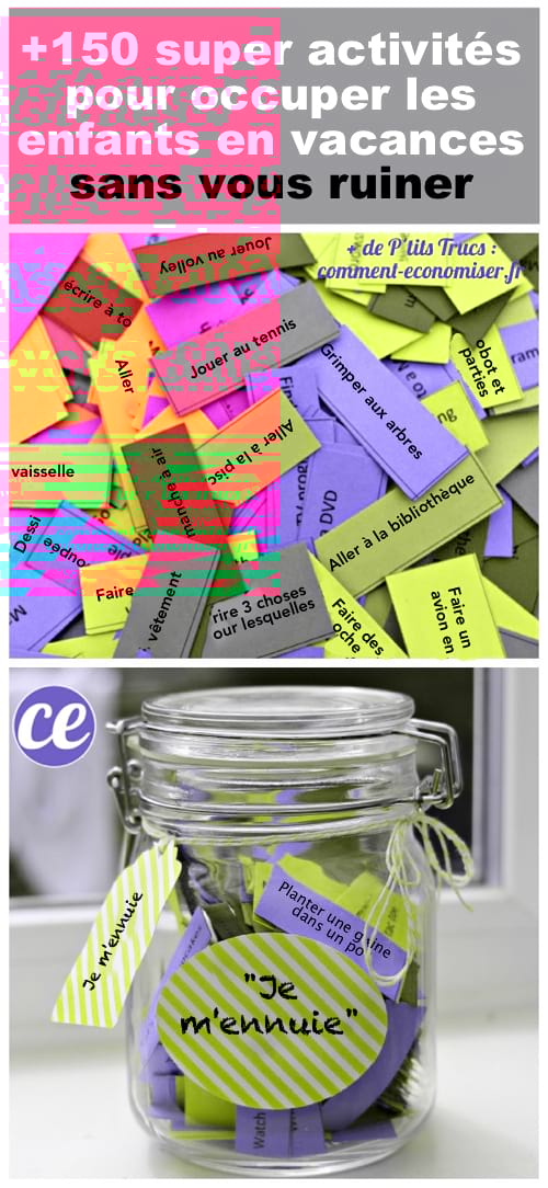 Un bocal à activités pour les enfants