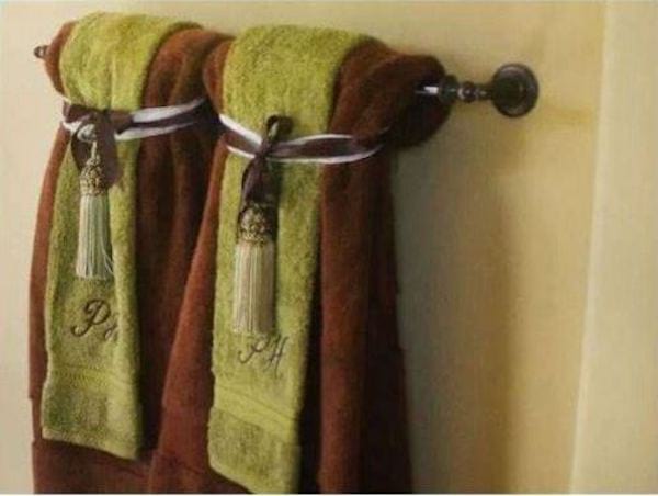 des serviettes décoratives