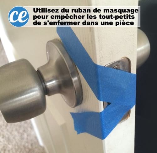 Empêchez une porte de se fermer avec du ruban de masquage