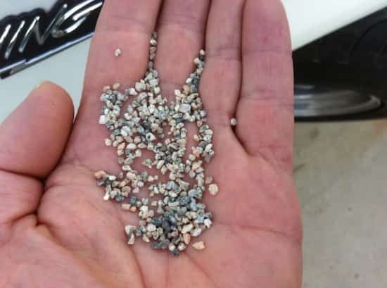 du gravier pour faciliter la digestion des poules