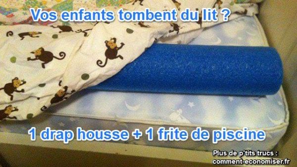 Une frite de piscine pour empêcher les enfants de tomber du lit