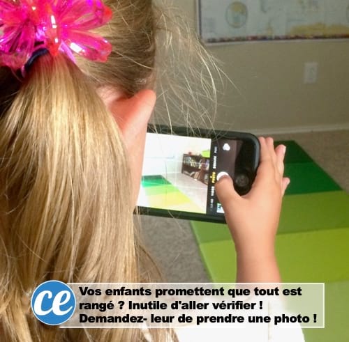 Demandez aux enfants de prendre une photo de leur chambre pour savoir si elle est rangée