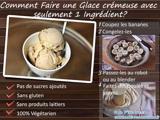 faire une glace avec un seul ingr&eacute;dient