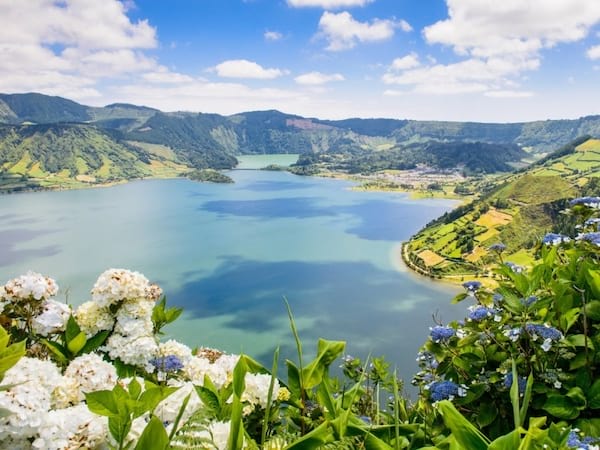 Magnifique paysage dans les îles des Açores au portugal