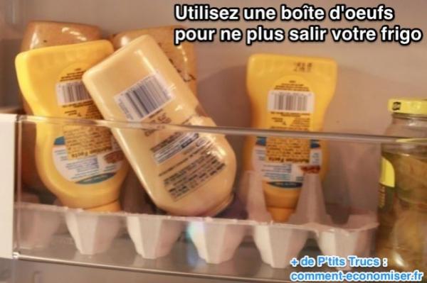 Une boite d'oeuf pour ne plus salir le frigo